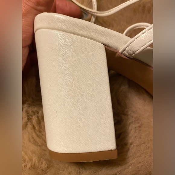 Lulus Xylia White Lace-Up Heels size 9 - Picture 7 of 11